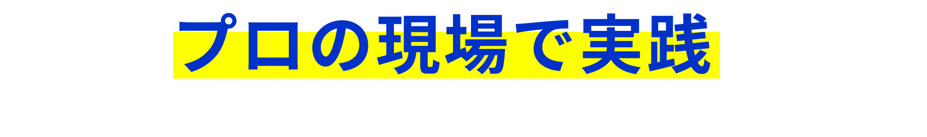 プロの現場で実践